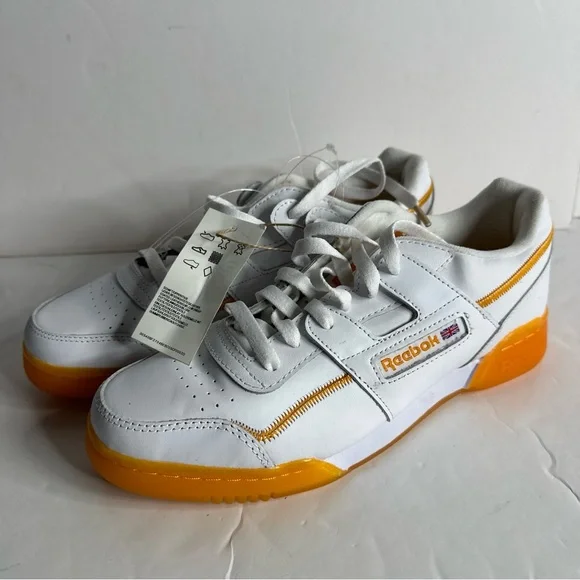 NWT Reebok Workout Plus x Popsicle White Orange Shoes Men's Size